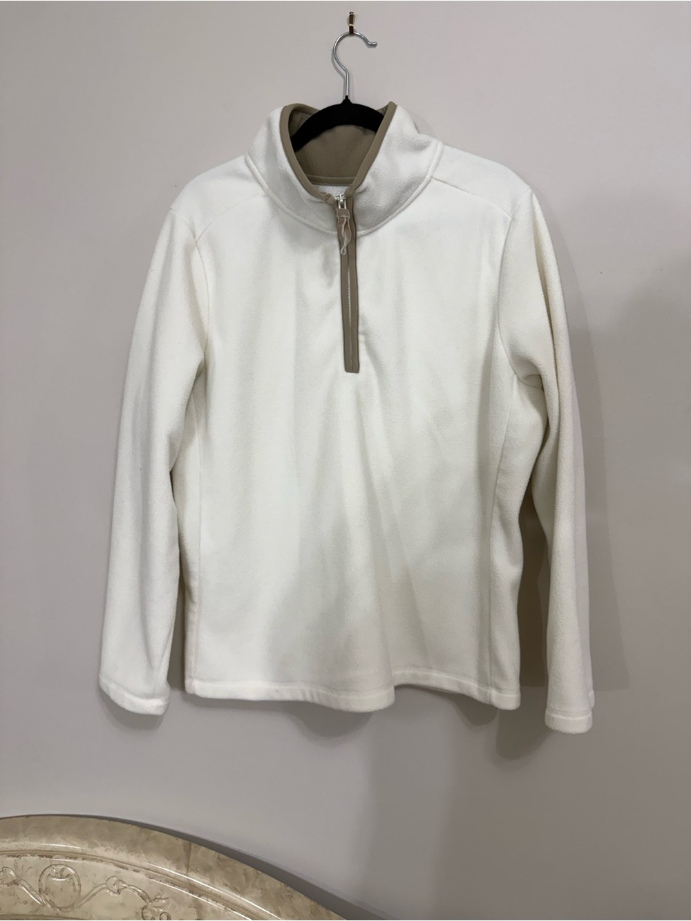 Old Navy Women’s XXLWhite Cream Quarter-Zip Fleece Sweater Warm Casual Comfort